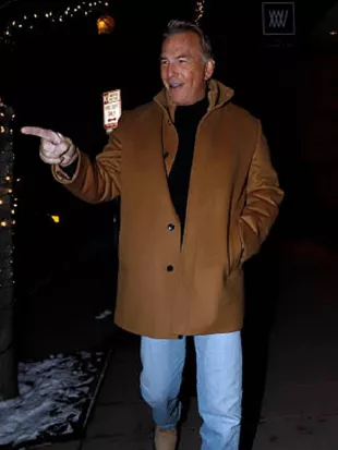 Kevin Costner Brown Car Coat