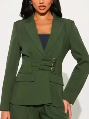 Beyond The Gates 2025 Trisha Mann Buckle Detail Blazer