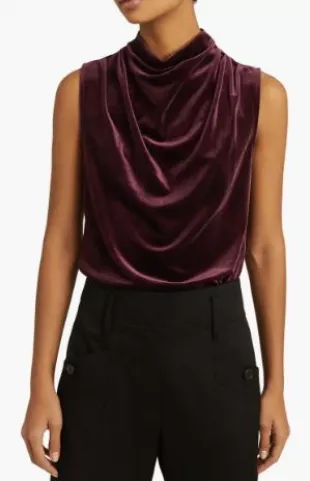 Lola Draped Velvet Top