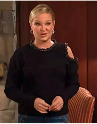The Young And The Restless 2025 Sharon Case Cutout Shoulder Sweater