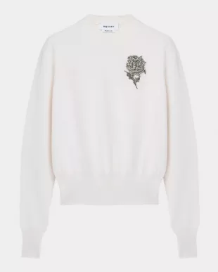Crystal Rose Wool Sweater