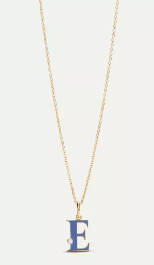 Letter E Pendant Necklace
