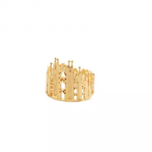 Duomo Ring Gold Plated 925 Sterling Silver