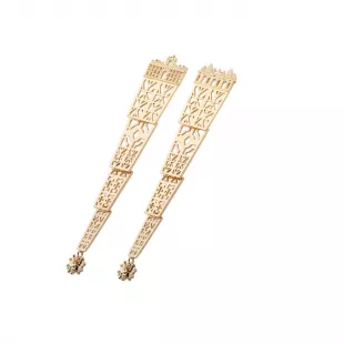 Galleria Borghese Long Earrings Gold Plated Silver