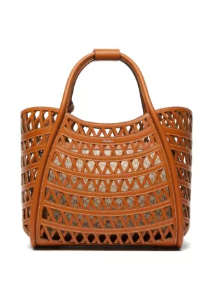 Marine Weaving Tote in Brown