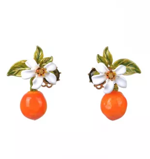 Gardens in Provence Orange Post Earrings