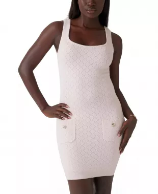 Holland Diamond-Pointelle Sweater Dress