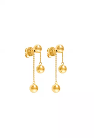 Orb Transformer Earrings in Yellow Gold