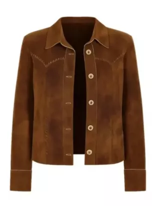 Happy’s Place S02 Reba McEntire Brown Suede Jacket