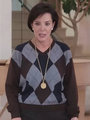 The Kardashians S7 Kris Jenner Argyle Sweater