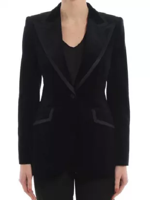 Emily in Paris S05 Genevieve Black Velvet Blazer