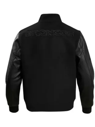 Denver Broncos Triple Black Varsity Jacket