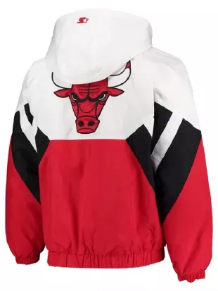 Chicago Bulls Line-Up Oxford Half-Zip Hoodie Jacket
