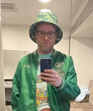 Seth Rogen Platonic S01 Will Green Varsity Jacket