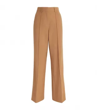 Brown Convertible Straight-Leg Trousers
