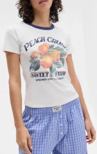 Peach Crush Graphic Baby Tee