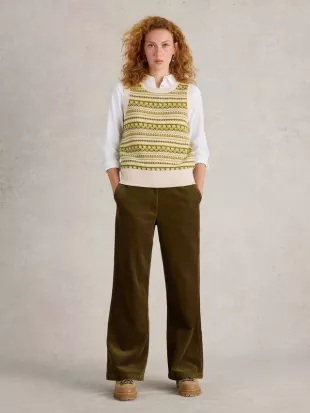 Organic Cotton Fair Isle Tank Top