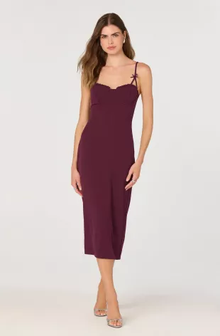 Bow Strap Bustier Mini Dress