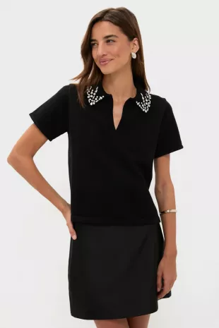 Knit Embellished Anica Polo