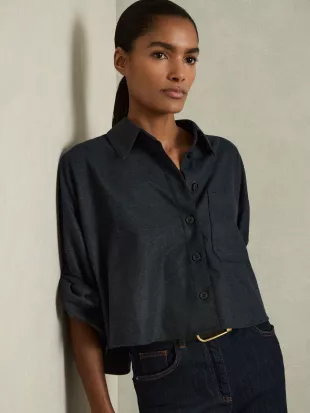 Lenny Cropped Flannel Shirt