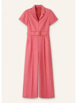 Run Away 2025 Tracy-Ann Oberman Pink Tweed Jumpsuit