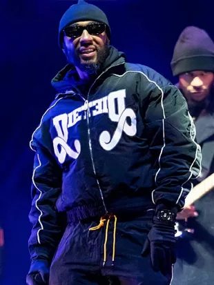 First New Year’s Eve Concert Rapper Neef Buck Black Bomber Jacket