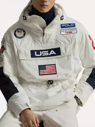 Team USA Olympics 2026 Anorak Jacket White
