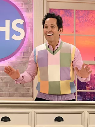 Stephen Colbert Late Show Paul Rudd Colorblock Sweater