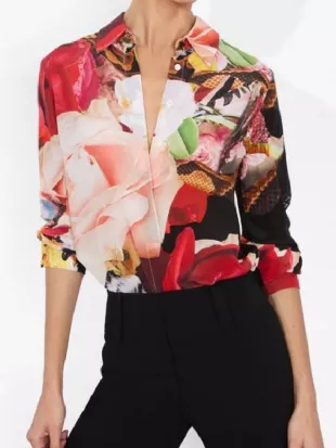 Nikki Newman Floral Silk Shirt