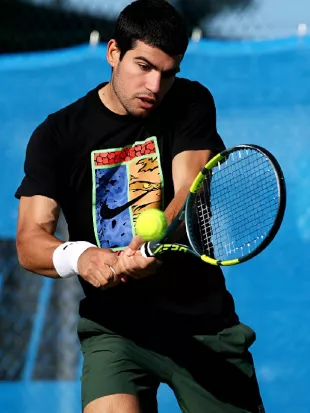 Carlos Alcaraz 2026 Australian Open Black Graphic Shirt