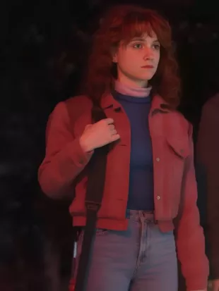 Stranger Things S05 Natalia Dyer Brown Jacket
