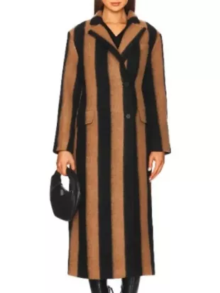 TYATR 2025 Courtney Hope Brown/Black Striped Coat
