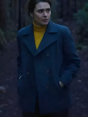 Eternity 2026 Elizabeth Olsen Blue Wool Coat