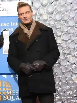 Eve With Ryan Seacrest 2026 Press Junket Black Coat