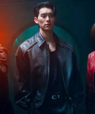 Lee Chae-Min Cashero S01 Black Leather Jacket