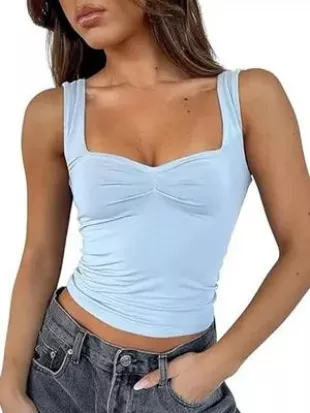 Women Sleeveless Sexy Backless Going Out Crop Top