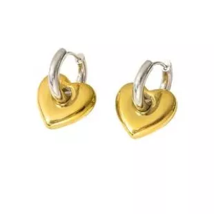 Chunky Heart Hoop Earrings