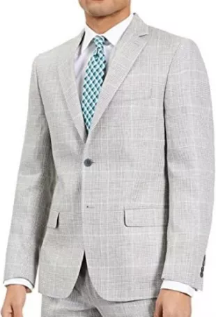 Gray Plaid Lassister Blazer