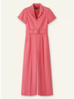Run Away 2026 Tracy-Ann Oberman Pink Tweed Jumpsuit