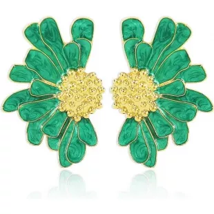 Oversized Daisy Flower Stud Earrings