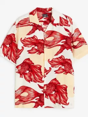 The Mole Treasure Island Tony Castellanos Fish Printed Shirt
