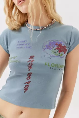 Flower Market Baby Tee