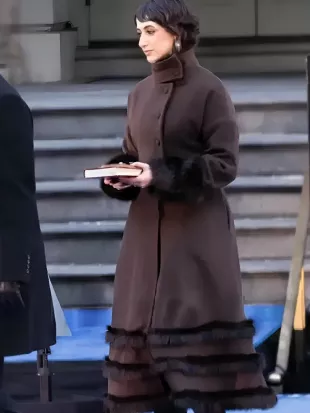 Rama Duwaji Ceremonial Inauguration 2026 Fur Trim Coat