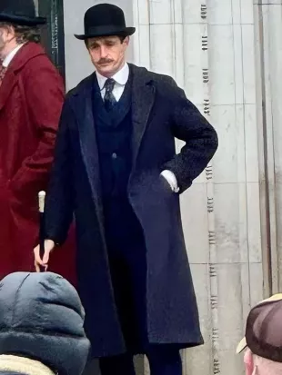 Young Sherlock Max Irons 2026 Black Coat