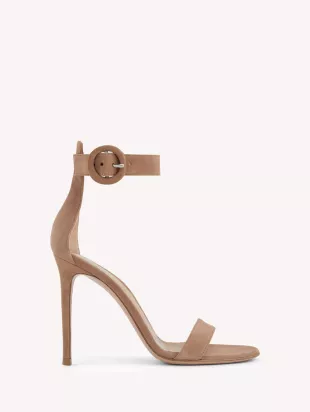 Portofino Tan Suede Ankle Strap Sandals