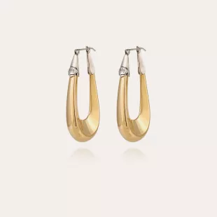 Ecume Gold and Silver Hoop Earrings