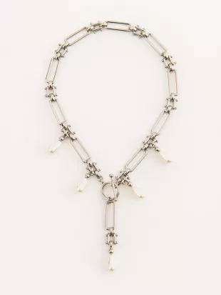 Champagne Necklace in Silver