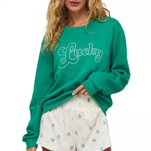Lucky Sweatshirt in Lucky Green
