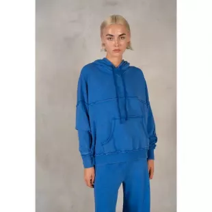 Wholesale Raw Edge Flatlock Hoodie