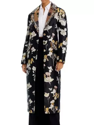 Beyond The Gates Tamara Tunie Floral Beaded Coat